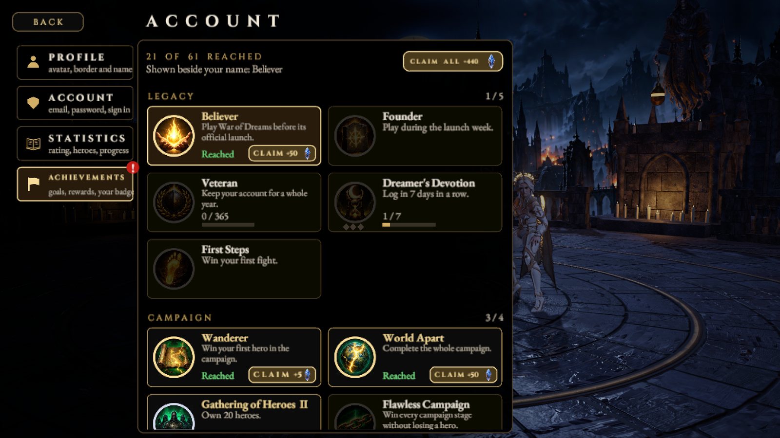 Achievements