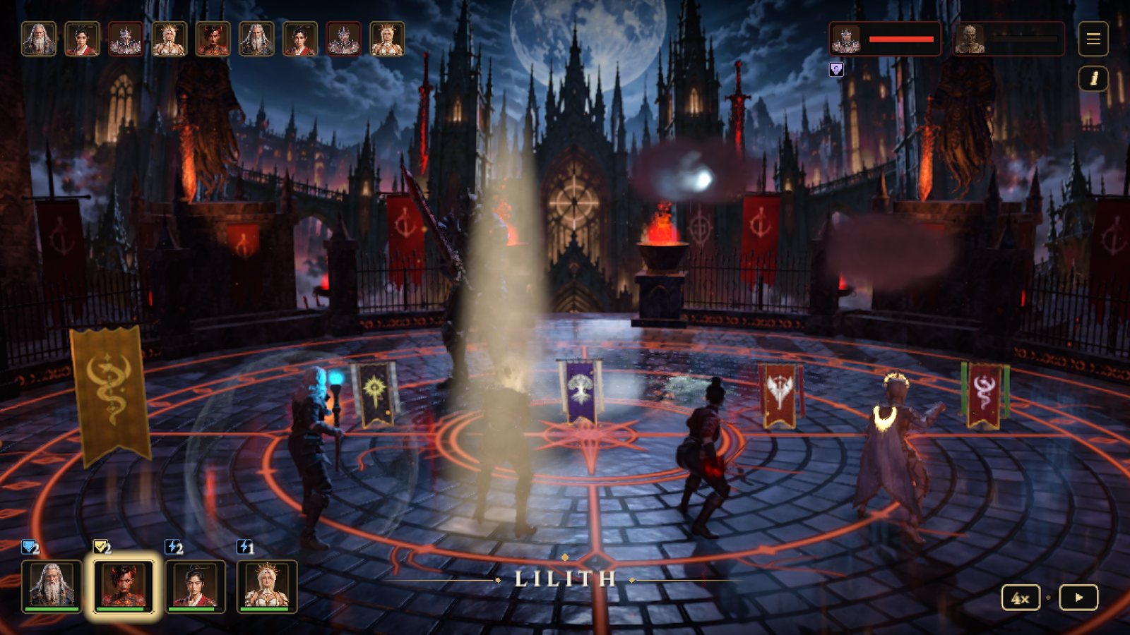 A fight in the Crimson Cathedral